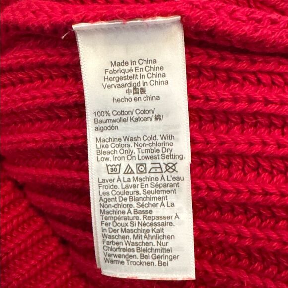 J.Crew Heritage cotton fisherman crewneck sweater in red S - Picture 6 of 7